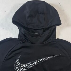 Nike Hoodie Mens XL Black Therma-FIT Camo Swoosh Pullover Sweatshirt